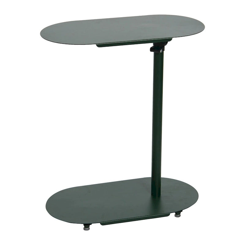 Table d'appoint réglable en C 50,8 cm (L) x 27,9 cm (l) x 63,5-81,3 cm (H), acier thermolaqué, à glisser sous le canapé et le lit