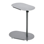 Table d'appoint réglable en C 50,8 cm (L) x 27,9 cm (l) x 63,5-81,3 cm (H), acier thermolaqué, à glisser sous le canapé et le lit