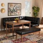Ensemble de meubles d'angle de salle à manger quatre pièces de style médiéval-moderne