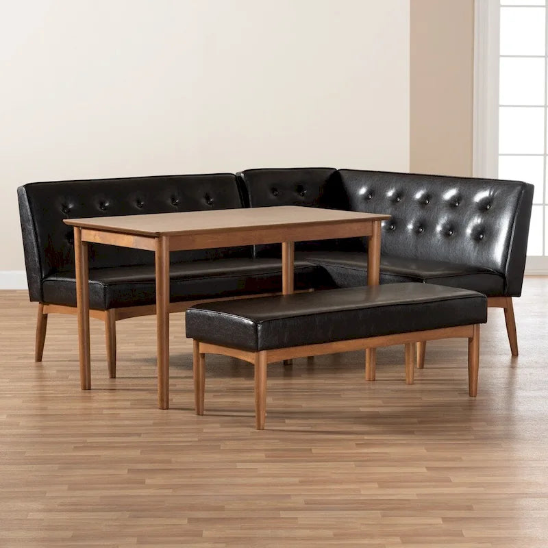 Ensemble de meubles d'angle de salle à manger quatre pièces de style médiéval-moderne