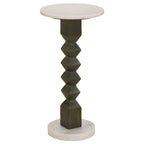 Table d'appoint porte-boissons, plateau rond en marbre de 28 cm