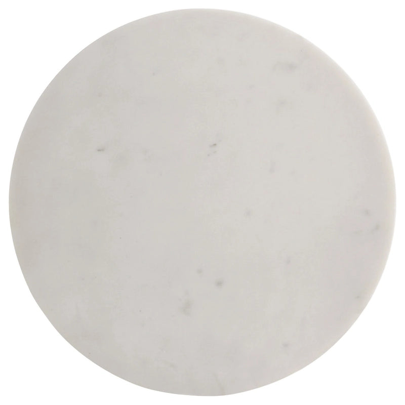 Table d'appoint porte-boissons, plateau rond en marbre de 28 cm