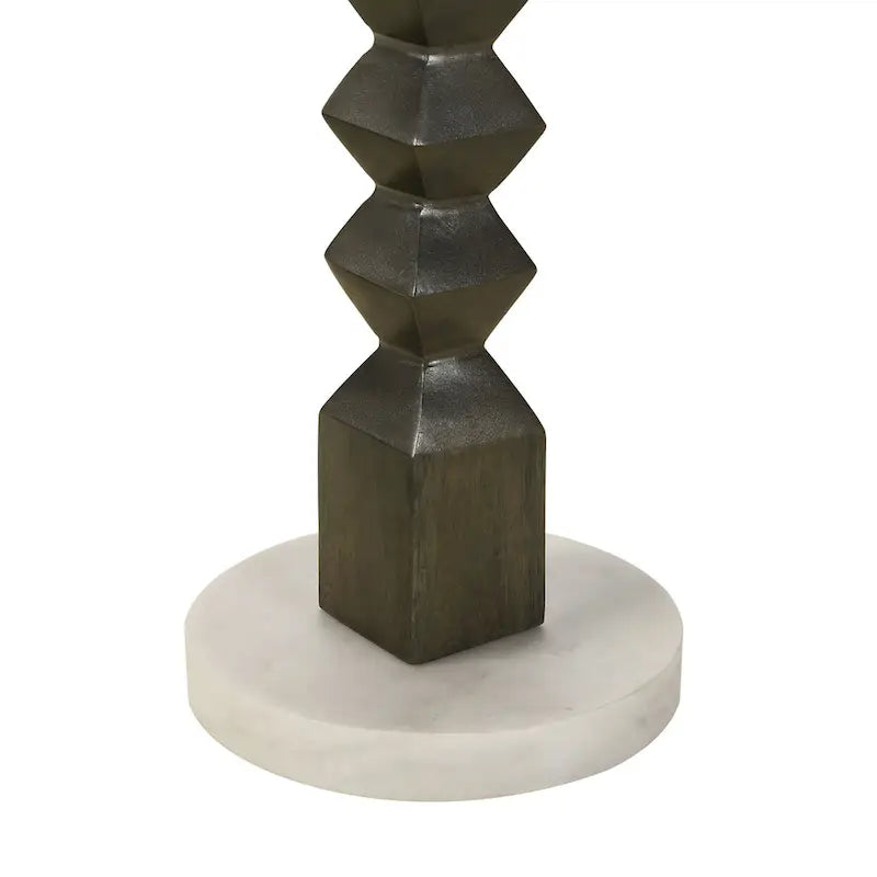 Table d'appoint porte-boissons, plateau rond en marbre de 28 cm