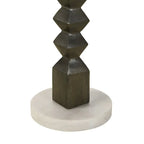 Table d'appoint porte-boissons, plateau rond en marbre de 28 cm