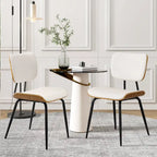 Faux Leather Upholstered Dining Chairs Set of 2/4 - 33.5 H x 17.5 W x 23 D