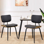 Lot de 2 ou 4 chaises de salle à manger capitonnées en similicuir – 85 H x 44,5 L x 58,5 P cm