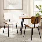 Lot de 2 ou 4 chaises de salle à manger capitonnées en similicuir – 85 H x 44,5 L x 58,5 P cm
