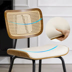 Lot de 2 ou 4 chaises de salle à manger capitonnées en similicuir – 85 H x 44,5 L x 58,5 P cm