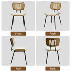 Lot de 2 ou 4 chaises de salle à manger capitonnées en similicuir – 85 H x 44,5 L x 58,5 P cm